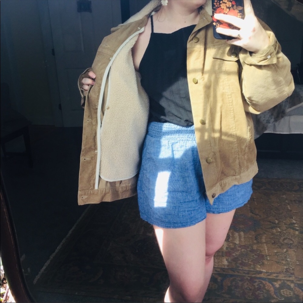 Corduroy sherpa jacket